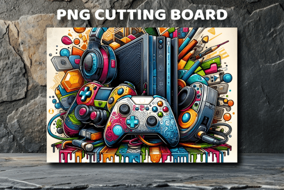 Abstract Gaming Gear Art Cutting Board: A Unique Fusion of Design and Function