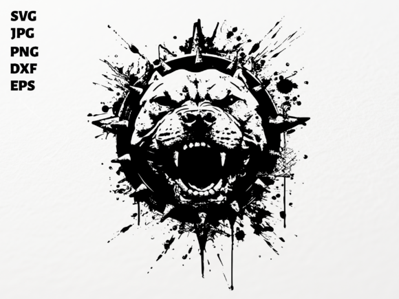 Aggressive Dog Head SVG for Cricut: A Bold Design for Any Project