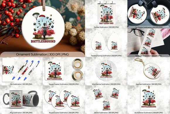Battleground Gaming PNG, Sublimation: A Versatile Solution for Custom Game-Themed Products