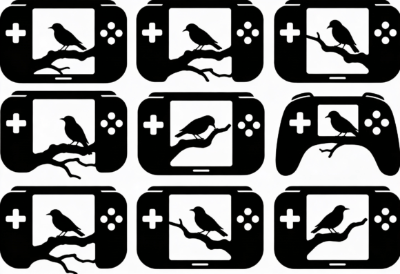 Bird on Branch Gaming Controller SVG: A Creative Tool for Digital Crafting