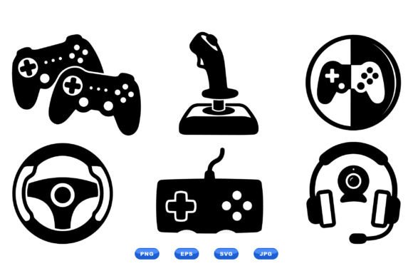 Classic Video Game Controller Icons for Digital Designers
