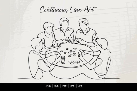 Continuous Line Friends Playing Cards: A Modern Twist on Classic Entertainment