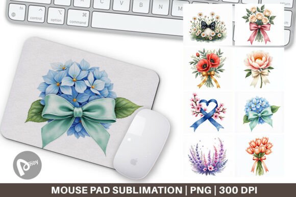 Coquette Ribbon Mouse Pad Gift: A Stylish Addition to Your Workspace