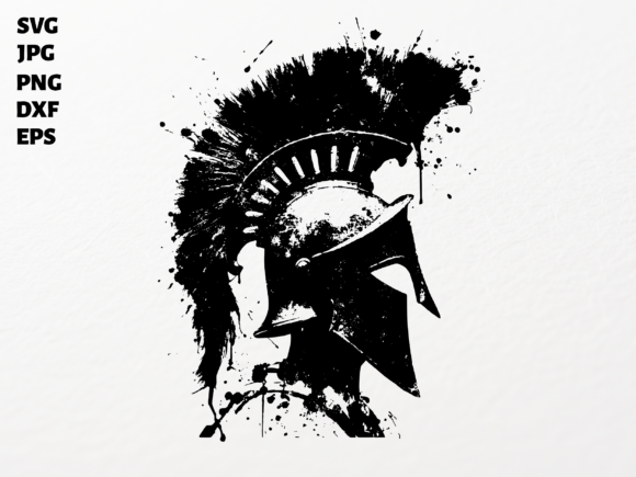 Corinthian Helmet Splash Art SVG