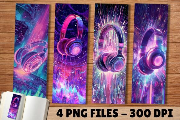 Cosmic Gaming Headphone Art Bookmarks: A Unique Way to Elevate Your Reading and Gifting