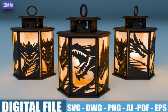Dragon Lantern SVG: A Dark Fantasy Masterpiece for Creative Enthusiasts