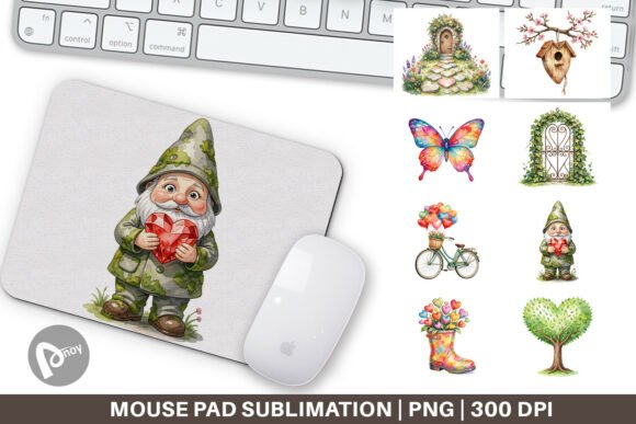 Easter Heart Garden Mouse Pad PNG: A Creative Way to Elevate Your Workspace