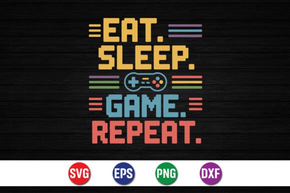 Eat Sleep Game Repeat Gamer Shirt: A Nostalgic and Practical Design for Gamers
