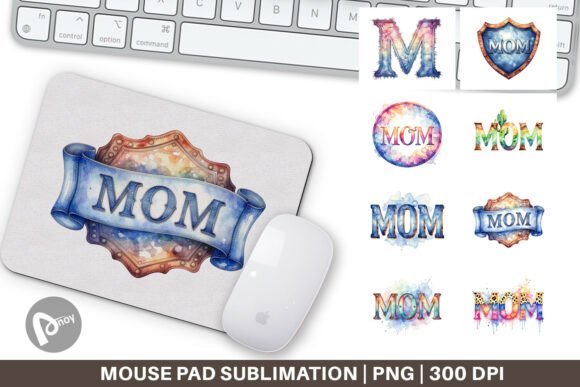Enhance Your Workspace with the Western Tooled Leather MOM Mouse Pad PNG