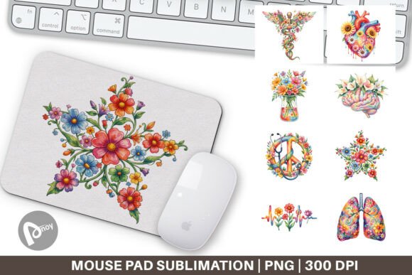 Floral Retro Medical Anatomy Mouse Pad: A Strategic Tool for Enhanced Productivity and Creativity