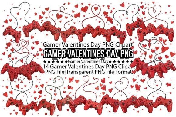 Gamer Valentines Day PNG Bundle: A Unique Digital Gift for Gamers