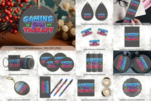 Gaming is My Therapy: A Unique PNG Design for Gamers and Creators