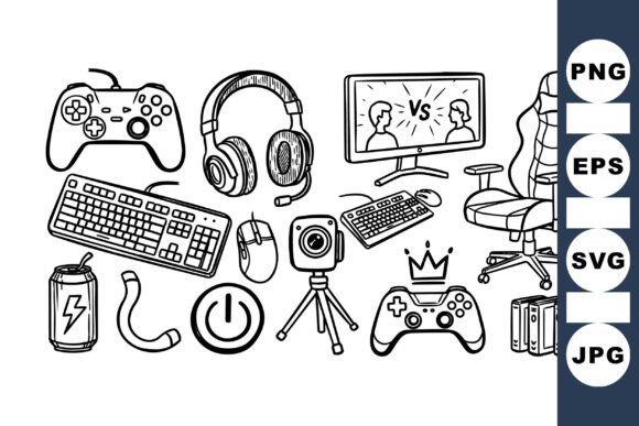 Gaming Setup Clipart Pack: A Creative Resource for Gamers and Designers
