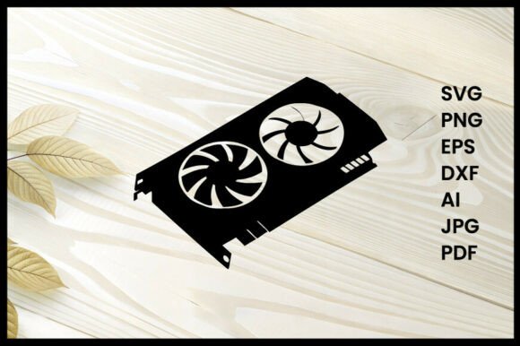 Graphics Card Silhouette Illustration: A Versatile Design for Digital and Physical Projects