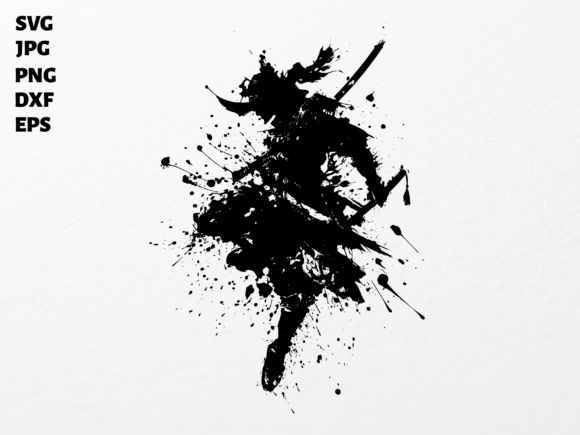 Ink Samurai Warrior SVG for Cricut