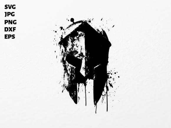 Ink Splatter Warrior Helm SVG for Cricut: Unleash Your Inner Warrior