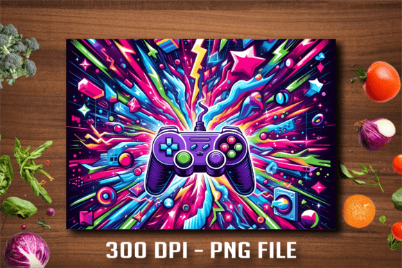 Neon Gaming Controller Art Cutting Board: A Fusion of Tech and Kitchen Design