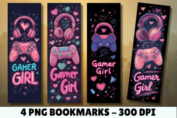 Neon Gaming Gear Girl Gamer Bookmarks: A Must-Have for Book Lovers and Gamers