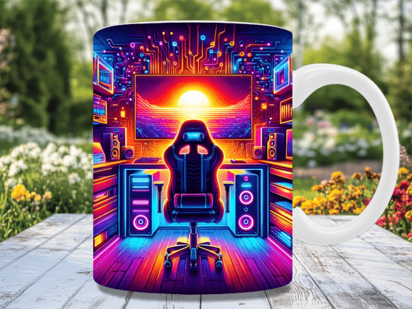 Neon Gaming Setup Room Mug Wrap: A Practical Guide for Custom Mug Design