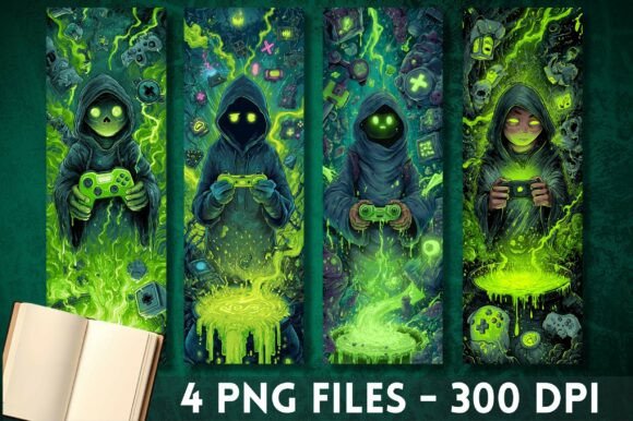 Neon Green Hacker Gaming Bookmark Design: A Unique Addition to Your Digital Workflow