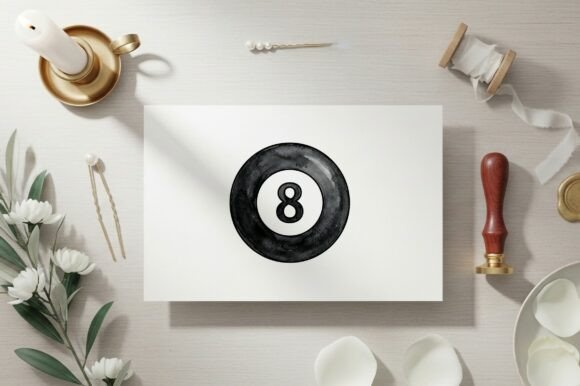 Number Eight on Circular Black Ball: A Strategic Design for Creative and Business Use