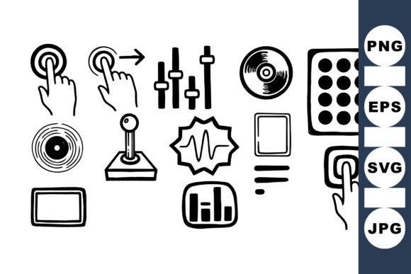Retro Tech Icon Clipart Set: A Nostalgic Touch for Modern UI Design