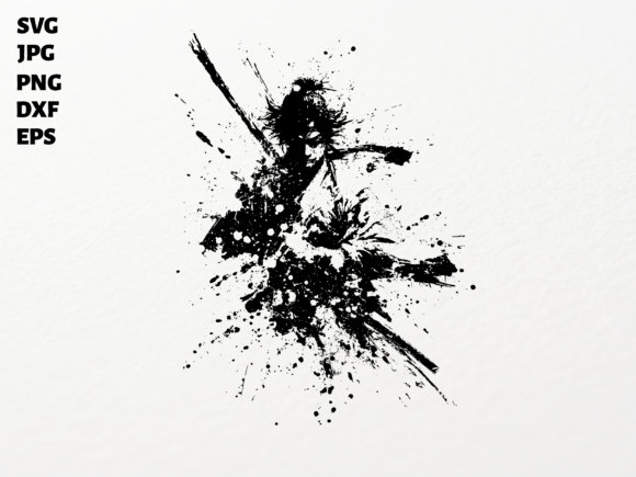 Ronin Kenshi Dynamic Art SVG for Cricut