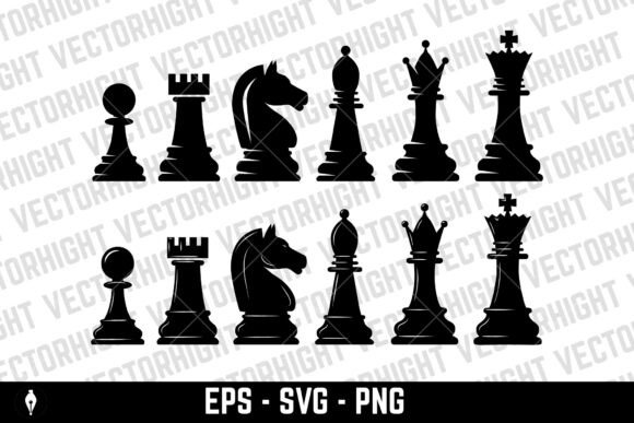 Set of Chess Pieces for Creative Projects