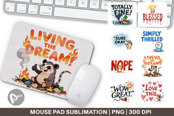 Snarky Watercolor Quote Mouse Pad: A Unique Blend of Art and Functionality
