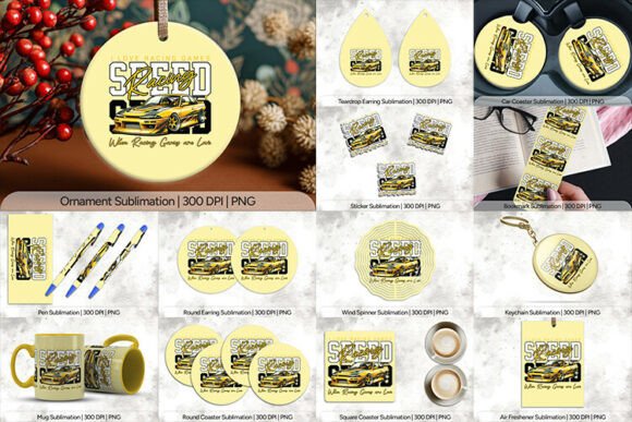 Speed Racing PNG, Gaming Car Bundle: A Creative Powerhouse for Gamers and Designers