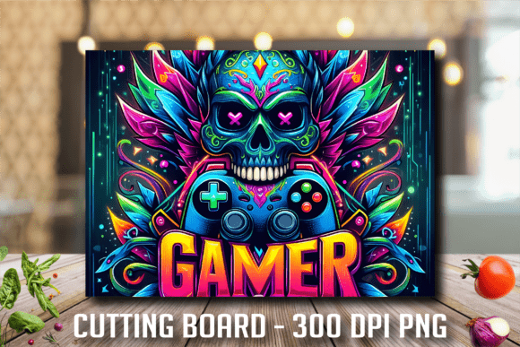 Sugar Skull Gaming Cutting Board: A Bold Fusion of Art and Function