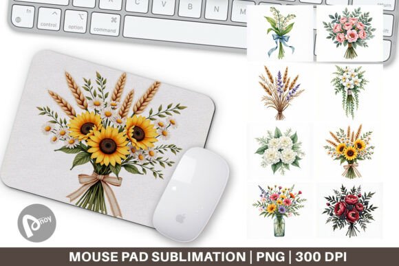 Vintage Botanical Wedding Mouse Pad: A Stylish Addition to Your Workspace