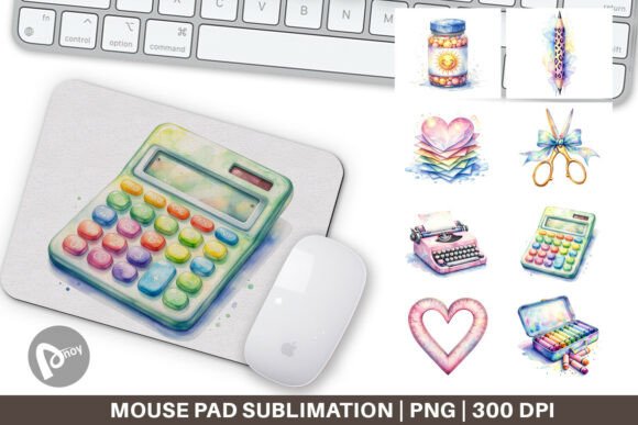 Vintage Pastel Classroom Mouse Pad PNG: A Stylish and Functional Addition to Your Workspace