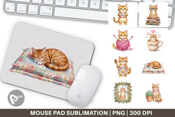 Watercolor Cozy Cat Mouse Pad PNG: A Strategic Tool for Creativity and Productivity