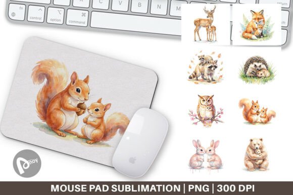 Watercolor Forest Animal Mouse Pad: A Creative Addition to Your Workspace